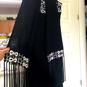 Beautiful strapless dress with matching wrap.